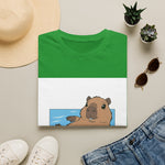 Capybara Relaxing — Coloring Book Art Tee