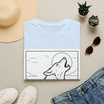 Howling Wolf Silhouette — Coloring Book Art Tee