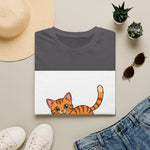 Orange Tabby Cat Peekaboo T-Shirt