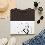 Howling Wolf Silhouette — Coloring Book Art Tee