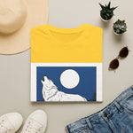 Howling Wolf Silhouette — Coloring Book Art Tee