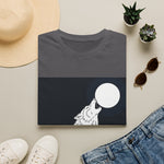 White Wolf Howling At Moon Graphic Tee