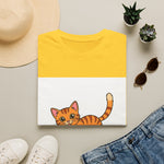Orange Tabby Cat Peekaboo T-Shirt