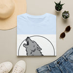 Howling Wolf Silhouette — Coloring Book Art Tee