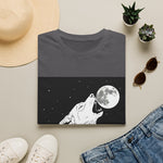 Howling Wolf Silhouette — Coloring Book Art Tee